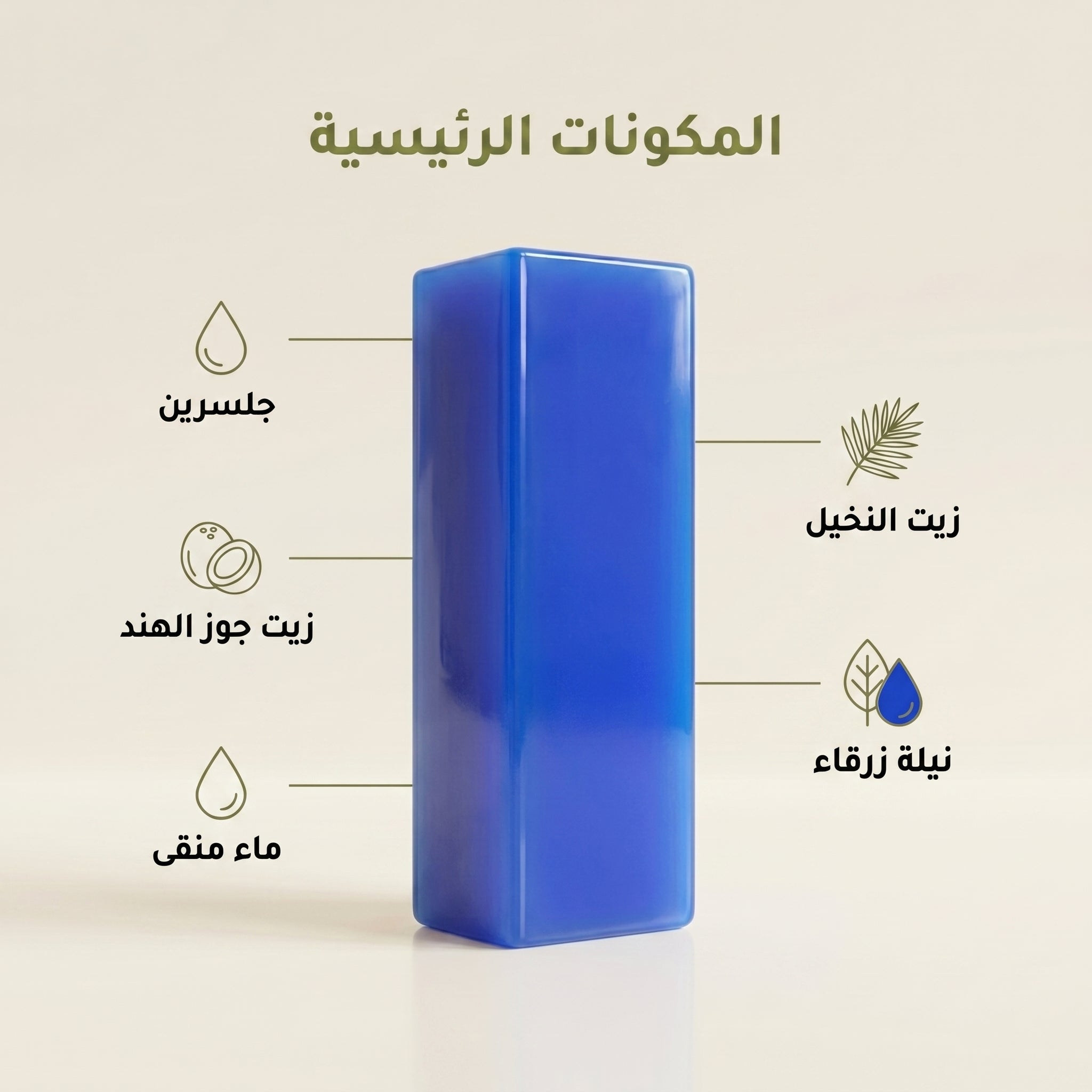 🌿 صابون جلسرين النيلة الزرقاء