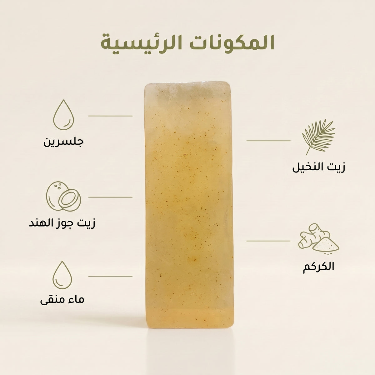 صابون جلسرين الكركم