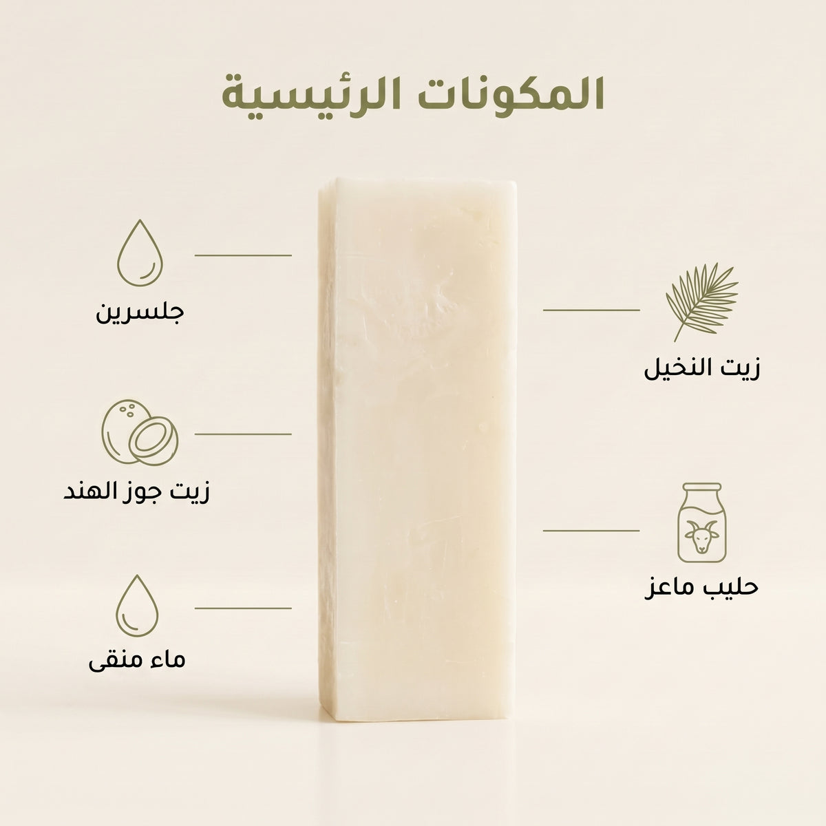 صابون جلسرين حليب الماعز